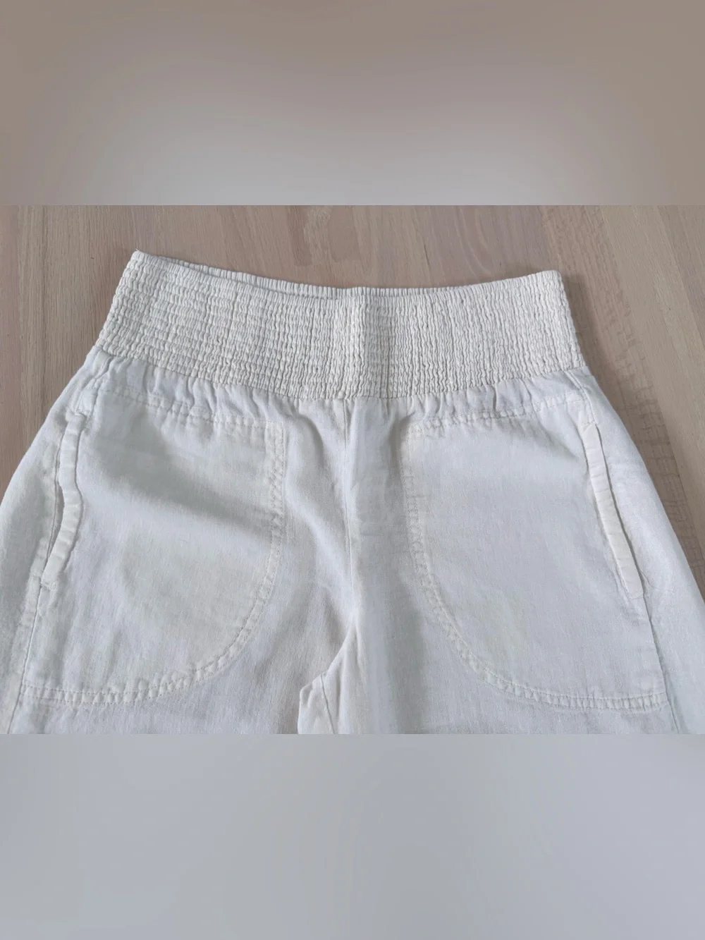 Anthropologie Reese Linen Blend Pull On Barrel Pants Pilcro Vanilla Small - Picture 4 of 9